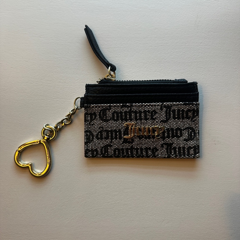 Juicy Couture Black and Silver Card Holder